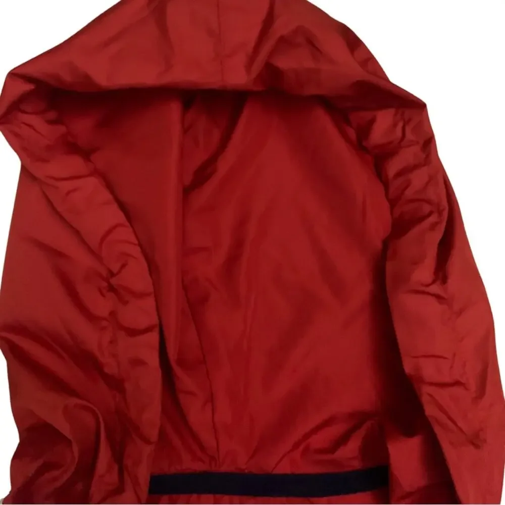 Disney Mickey Mouse Americana Windbreaker Hooded Rain Jacket Red Blue USA 250